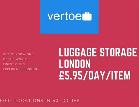 Vertoe Luggage Storage London - Book Online!